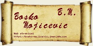 Boško Mojićević vizit kartica